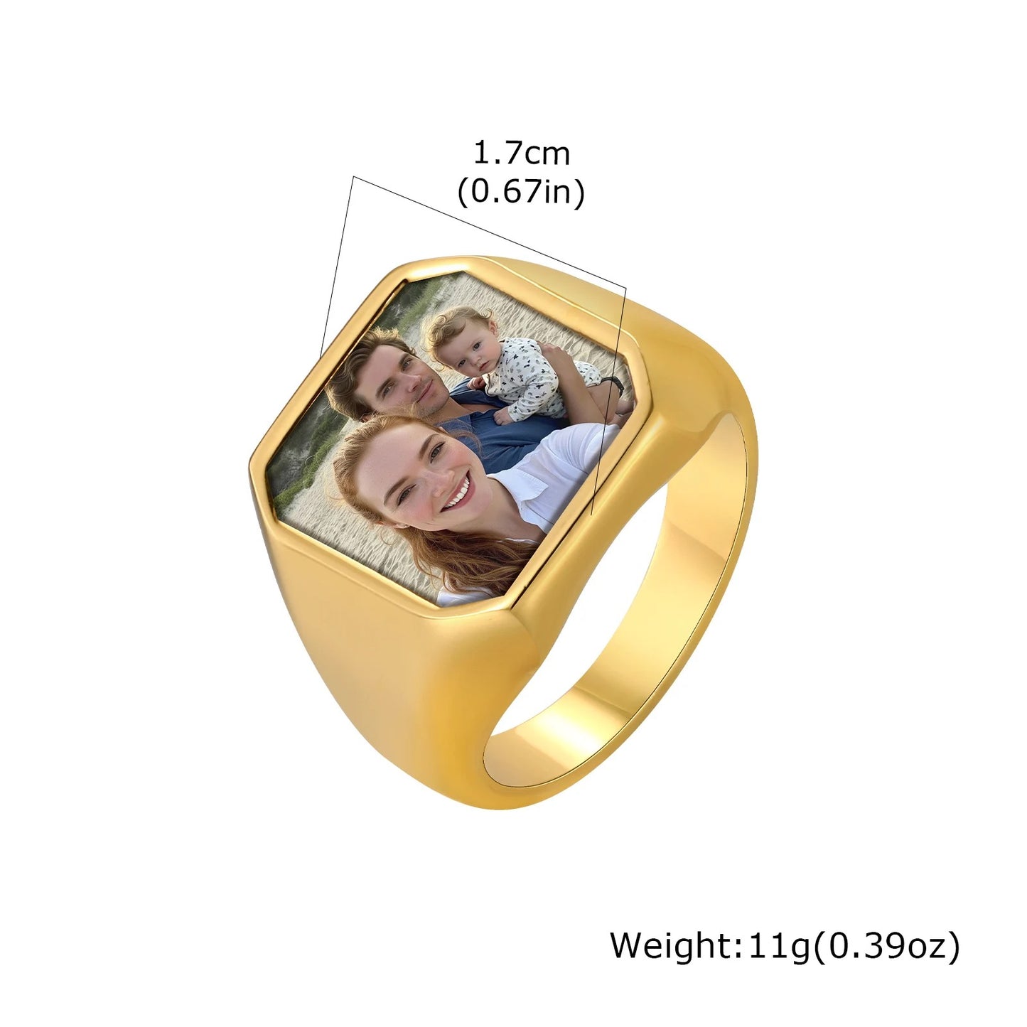 Custom Photo Statement Ring