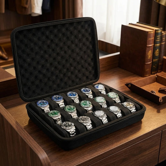 15-Slot Watch Storage Case
