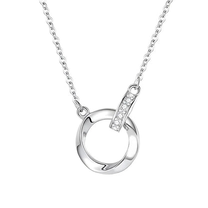 Sterling Silver Double Ring Necklace