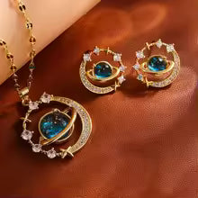Planet Necklace & Earring Set