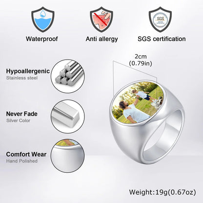 Custom Photo Statement Ring