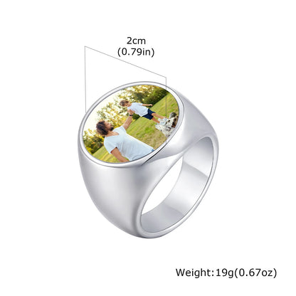 Custom Photo Statement Ring